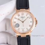 New! Swiss Breguet Marine Titanium CF Factory 777A Automatic Watch Rose Gold Case